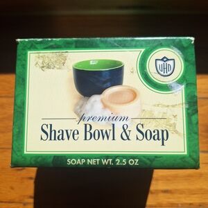 Premium Shave Bowl & Soap - Black and Cream